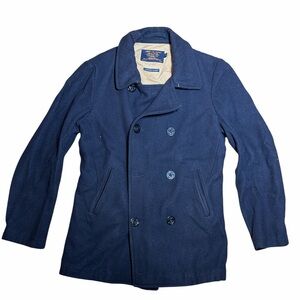 Vintage J Crew 100% Wool Bayswater Peacoat, RARE SIZE Medium-Tall!